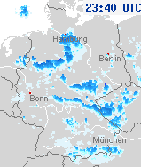 Niederschlagsbilder von Deutschland 01:10 UTC